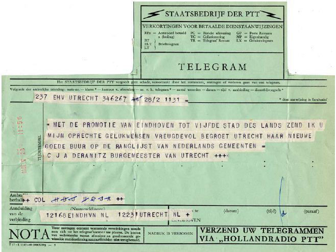 eindhoven telegram 5e stad